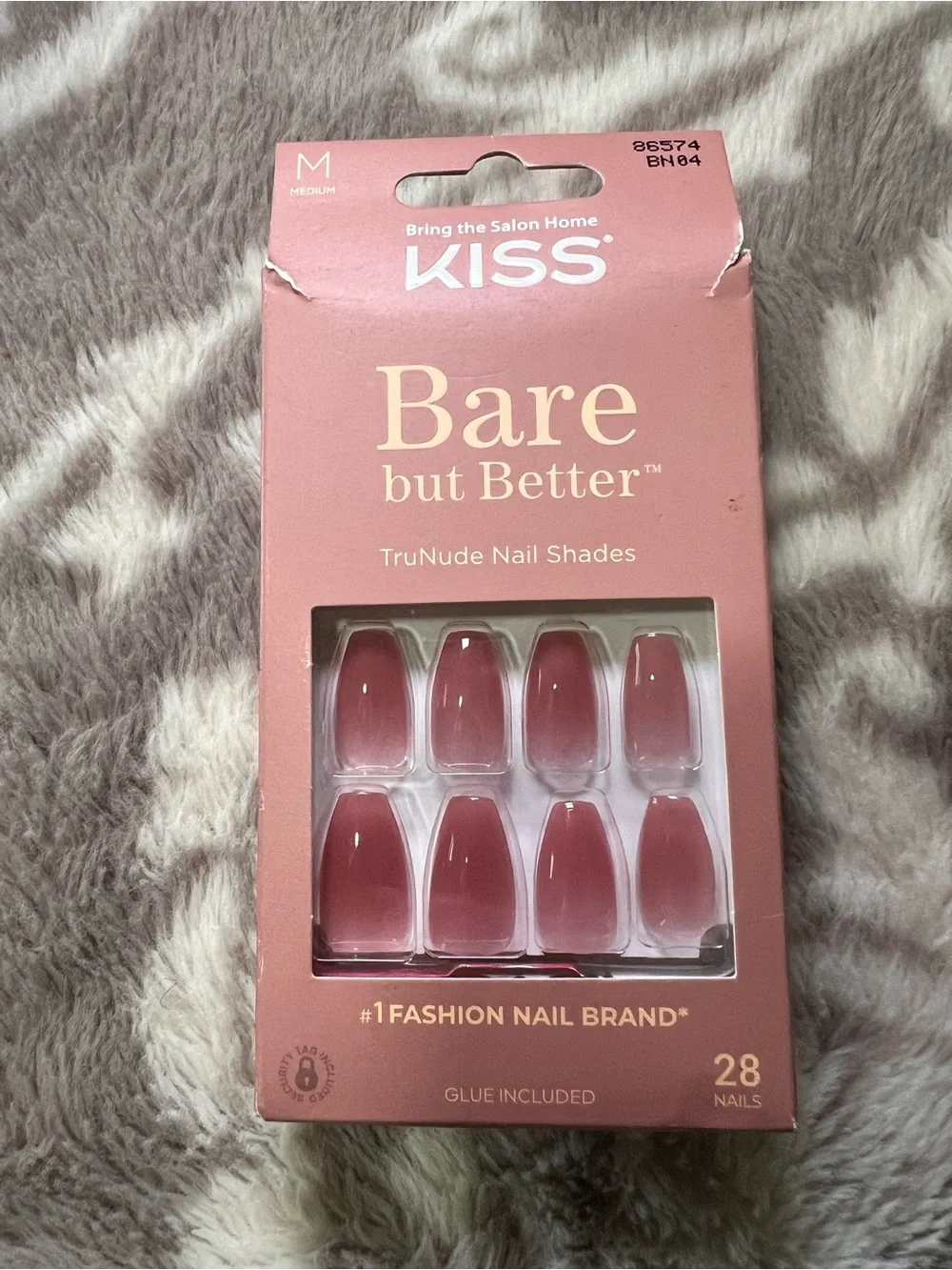 KISS Bare But Better TruNude Press-On Nails – Pink Nude | Medium